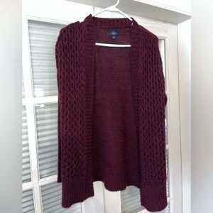Burgundy American Eagle Cardigan